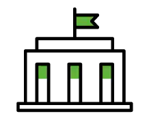 Green organizational chart.